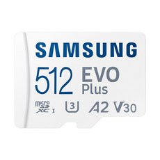 삼성 EVO PLUS 마이크로 SD 메모리 카드 닌텐도 스위치 스마트폰 외장 메모리 카드 160MB/s, 512GB, 1개 - comsd2893