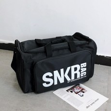 스포츠가방 SNKR BAG 신주머니 축구화 가방 수납 여행가방 축구농구공 가방 남녀 스포츠 헬스백 가방, 1.흰 글씨, 1.크다