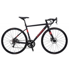 아텍스자전거 LTWOO 18단 듀얼 레버 알루미늄 디스크 로드 자전거 430mm SR-1600 미조립, 블랙 + 레드, 430