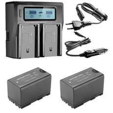 2Pcs BP-955 BP955 BP-975 캐논 호환 XF100 XF105 XF300 XF305 GL2 XH A1 A1S G1 XL2 XL H1A H1 LCD, [01] 1 Pcs Battery, 2개