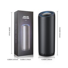 소형공기청정기 원룸 미니 소형청정기 휴대용 먼지 제거 PM 25 음이온 개인 자동차 공기 청정기 알레르기 연기 및 냄새 제거용, 1) Black