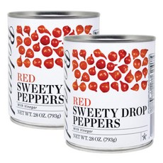 롤렌드푸드 레드 스위티 드롭 페퍼 28oz(793g) 2팩 Roland Foods Red Sweety Drop Peppers, 793g, 2개