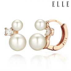 ELLE jewelry 14K 진주 원터치 귀걸이 gold pin ELGPEE215
