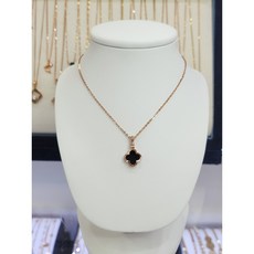 파이치치 14k /18K 오닉스클로버 & 참 양면 펜던트 목걸이 GS5-6112-PN