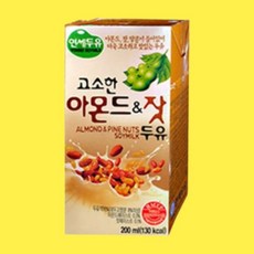 연세우유 연세 고소한 아몬드&잣 두유 200mlX24팩, 200ml, 24개