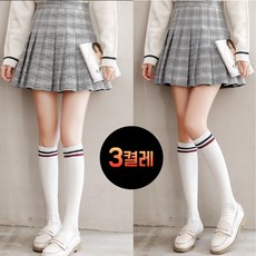 네이처플랙스 여성용 골프 패션 니삭스 반장양말 3켤레