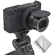 First2savvv Soft Silicone Armor Skin Rubber Protective Camera Case Compatible with Sony ZV-1 (Black, One Color_Black, One Color