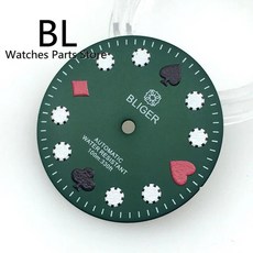 시계 수리도구 시계줄키트 클램프 BLIGER 포커 무늬 다이얼 블랙 화이트 그린 다이, 5.green bliger