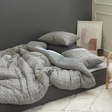 [올리비아데코] 먼지없는! 헤이체크 세미워싱 차렵이불(S)