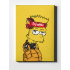 (초대형) 바트 심슨 슈프림 액자 심슨가족 simpson supreme 패브릭포스터 팝아트 인테리어 캔버스 액자, +0