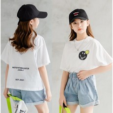주니어여자청반바지
