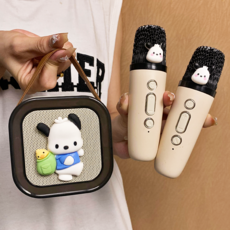 라오비톤 가정용 핸들 노래연습기 블루투스 USB 스피커 듀엣 노래방, 스피커+마이크*2, BCK01