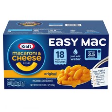 Kraft 크래프트 맥앤치즈 Easy Mac Original Dinner 18개입, 1개