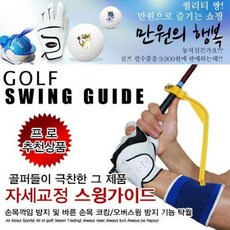 브랜드없음 [골프용품 만원의 행복] 올바른 코킹유도/오버스윙방지/팔꿈치꺽임방지 스윙가이드 스윙연습기(:손목보호대), 스윙가이드[손목보호대 사은품]