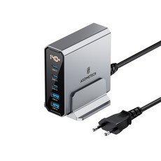 ASOMETECH 140W GaN USB 충전기 5포트 C형 PD3.0 QC 급속충전, KR Plug, 1개