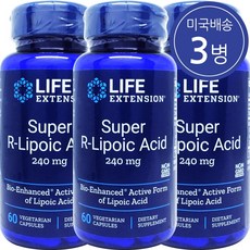 라이프 익스텐션 슈퍼 R-리포산 240 mg 60 야채캡슐 3병, 60정