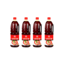 해표 요리백미 고추맛기름, 1.8L, 4개