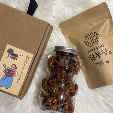 달봉당 수제 오븐에구 맛있는 호두정과 호두강정 회사 선물 결혼 단체 돌 답례품 견과류, 크라프트 봉투 호두강정 80g