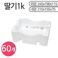 딸기 1K 1묶음/60개 스티로폼 아이스박스 과일 포장