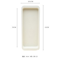 인터유 사각화분받침대 다육 트레이 베란다 수납 스퀘어 대구 얕은 밑바닥 섀시 엔틱스탠드, 보트화베이지 큰사이즈 라지 두꺼운 （