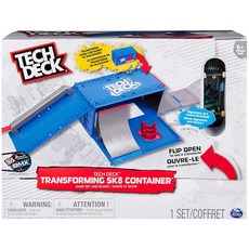 TECH DECK 전용 핑거보드가 변형 SK8 컨테이너 프로 모듈형 스케이트파크 6세, 디럭스 컨테이너