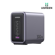 유그린 총 300W 고출력 5포트 GaN PPS C타입 USB 충전기 PD 멀티 고속 충전기, 1개