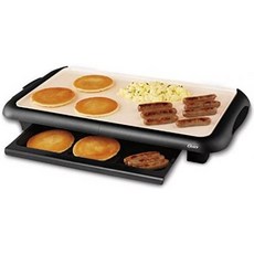 [아마존베스트]Oster Titanium Infused DuraCeramic Griddle with Warming Tray BlackCreme (CKSTGRFM18W, BlackCr%C3%A8me_One Size, 상세 설명 참조0, 상세 설명 참조0