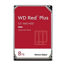 Western Digital 웨스턴 디지털 내장 HDD 8TB WD Red Plus NAS RAID (CMR) 3.5 인치 WD80EFZZ-EC [국내 정규 대리점품], 1MB - wd80efzz