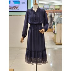 {브랜드 데이 8월1일~8월31일}써스데이아일랜드 보더 믹스 도트 롱 원피스 T212AOP148W