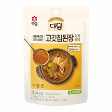 CJ 다담 고깃집된장찌개양념 130g X 3개+다담 바지락 순두부찌개양념 130g X 3개, 4세트
