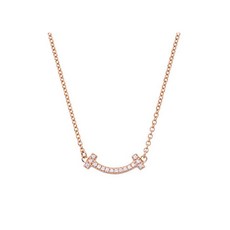 TIFFANY (티파니) [티파니] 18KRG 로즈 골드 × 마이크로 Tiffany T 스마일 목걸이 4