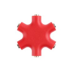 해외 6 in 1 3.5mm 잭 6 웨이 멀티 포트 허브 Aux 헤드폰 분배기 유용한 오디오 어댑터 변환기 이어폰 액, WHITE_호주, WHITE_호주, 상세 설명 참조8