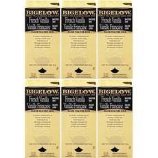 [해외직구] Bigelow 솔티드 캐러멜 홍차 티백 18개 박스 (6개 팩) 카페인 홍차 총 108개 티백, French Vanilla (F), 28 Count (Pack of 6), 28개입, 6개