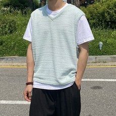 남자시스루조끼