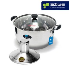 키친아트 빨래삶는 냄비 통 솥 거품발생기 스팀 빨래솥 34Cm, 본상품선택, 1개