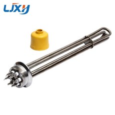 LJXH 관형 오일 히터 가열 요소 220V 380V 63mm 플랜지 디스크 전원 열 전도 오일 스토브 용 3KW 4.5KW 6KW 9KW 12KW, 3KW 190L 304SS
