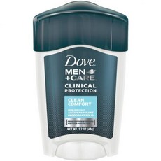 Dove 도브 남성 케어 임상 항발효 데오드란트 솔리드 클린 컴포트 1.70온스4팩, Clean Comfort, 1.7 Ounce (Pack of 4), 48g, 4개