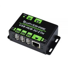 3배 USB 포트 확장형 산업용 다기능 USB 허브 + 1억 개의 이더넷 포트 안정적이고 부드러운(CNWITH 미국 전원 플러그 포함), 2.USB-HUB-3U-ETH-NP