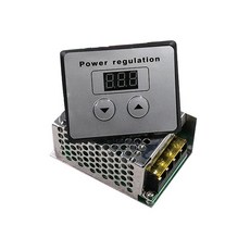 전압조절기SCR 전압 조정기 조광기 4000W 220V AC 전원 4KW 소형 모터 용 전기 속도 컨트롤러 온도 조절기, 1개, 0 WHITE