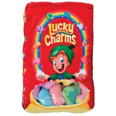 Iscream Lucky Charms 시리얼 35.6cm x 25.4cm(14인치 x 10인치) 베개 세트 플러시 마시멜로 참 미니 베개 8개 포함, Iscream Lucky Charms 시리얼 35.6c