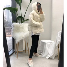 아담블링 귀요미 돼지코 트임 패딩 아노락 후드