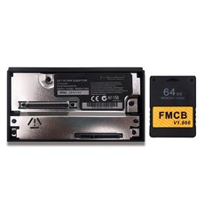 PS2 게임 콘솔 용 SATA 인터페이스 네트워크 카드 SATA 소켓 HDD 어댑터 컨넷, 64MB, 1개
