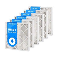 SpiroPure 스피로퓨어 20X22X2 MERV 8 주름 공기 필터 - 미국산(6팩), MERV 08 미국직구
