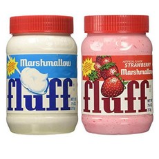 Fluff 마시멜로우 플러프 오리지날 앤 딸기 Marshmallow Fluff Original and Strawberry 213g 2팩, 2개