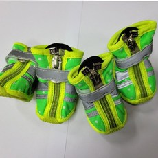 한정판매[도기스쿨] 칼라누비야광 1호 사이즈 가로 3.6cm 세로 4.8cm 몸무게2.5~3.5kg, 핑크땡땡이+옐로우, 1개