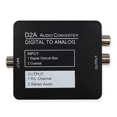 [해외] 5 PCS 광 동축 TOSLINK 디지털 아날로그 오디오 변환기 어댑터 RCA LR 3.5MM 및 D2A 오디오 변환기, AS SHOWN