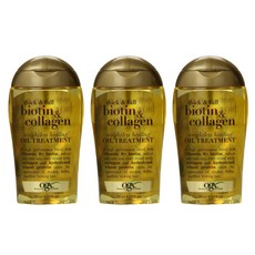 OGX 오가닉스 비오틴 앤 콜라겐 오일 트리트먼트 100ml 3개 Wightless Healing Oil Treatment