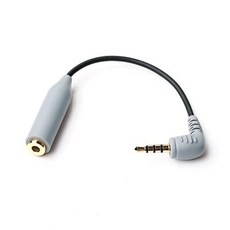 BOYA BY MM1/Rode VideoMicro 마이크용 무선 go micro pro 마이크는 전화 오디오 변환 AUX 3.5MM 라인/TRS를 TRRS에 연결합니다., 하얀색, 하나