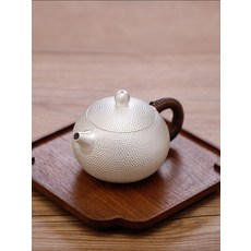 은 주전자 Guiyintang 실버 999 스털링 수제 발 쿵푸 차 세트 만들기 작은 Xishi 냄비, [07] 미디엄 225g 220ml인증서선물박스, [01] 201mL포함300mL포함