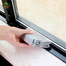 Msjo 창 클리너 스폰지 와이퍼 도어 갭 베네 치안 블라인드 클리너 핸드 마이크로 화이버 창 와셔 브러시 블라인드 그루브 청소|청소용 솔|, 단일, 1개, clean brush gray